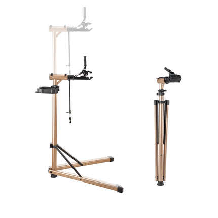 Bike Repair Stand, 110 lb, Adjustable Height, Tool Tray