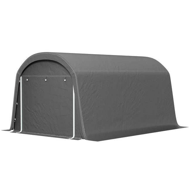 Cort pentru depozitare biciclete, magazie impermeabilă pentru biciclete cu ușă, adăpost pentru biciclete anti-praf pentru casă, în aer liber, grădină, curte 300x450x230cm gri închis