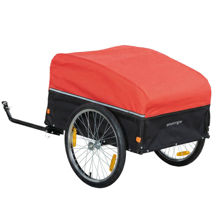 Remorcă pentru bicicletă cu cutie de marfă de 170 l, compatibilă cu roți de 22"-28"