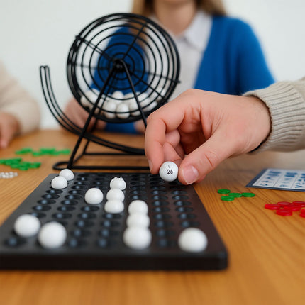 Joc de bingo cu tobă de loterie