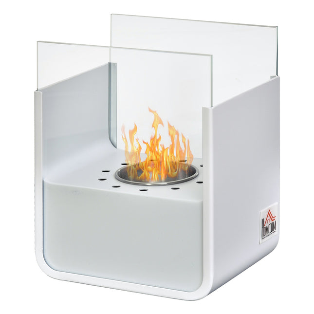 Fireplace with bioethanol - smoke-free, 0.4L, stainless steel