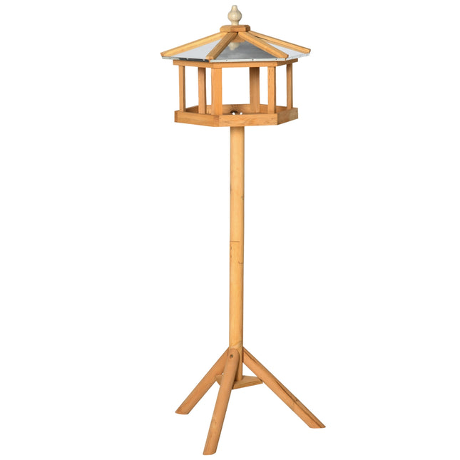 Casă pentru păsări Hrănitoare pentru vilă pentru păsări Casă pentru păsări cu suport și acoperiș din zinc 113X40X40 Cm