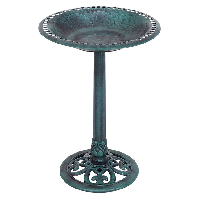 Cadă pentru păsări Cadă pentru păsări de sine stătătoare cu suport Stație de băut pentru păsări Ø50 x 72 cm Verde