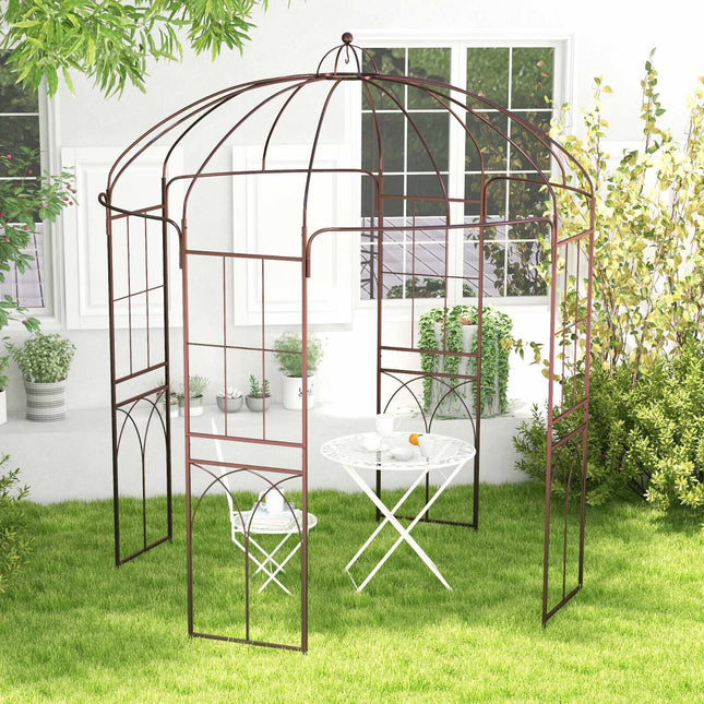 Arborele de grădină pentru colivie cu arc metalic de 8,4 ft cu țăruși