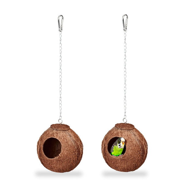 Set de 2 nucă de cocos Birdhouse
