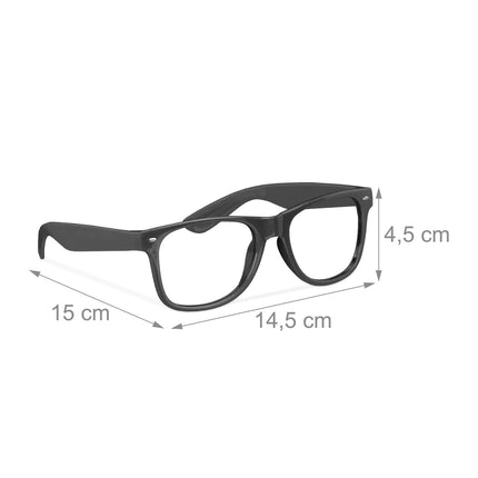 Ochelari pentru costum negru, set de 12 pentru petreceri