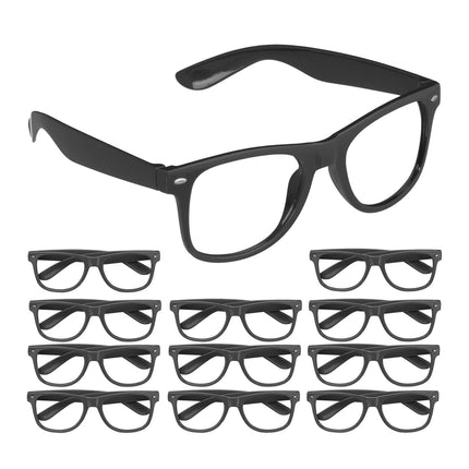 Ochelari pentru costum negru, set de 12 pentru petreceri