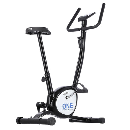 Bicicleta de exercitii neagra, rezistenta reglabila, utilizare in interior