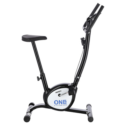 Bicicleta de exercitii neagra, rezistenta reglabila, utilizare in interior