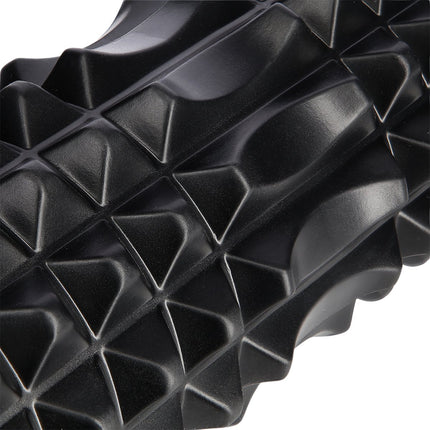 Black Foam Roller, High-Density, 33 cm