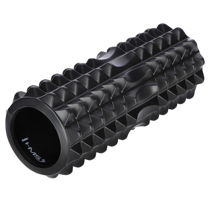 Black Foam Roller, High-Density, 33 cm