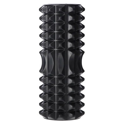 Black Foam Roller, High-Density, 33 cm