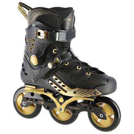 Patine de slalom negru-aurie, mărimea 35