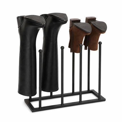 Suport pentru cizme din fier negru pentru 4 perechi, 45x41x25 cm
