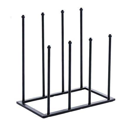 Suport pentru cizme din fier negru pentru 4 perechi, 45x41x25 cm