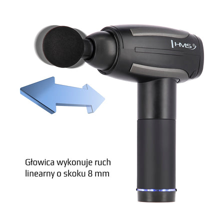Pistol de masaj negru, masaj portabil pentru țesuturi profunde