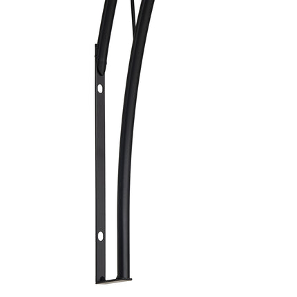 Arc de grădină din metal negru - Spalier cu pergola semi-formată
