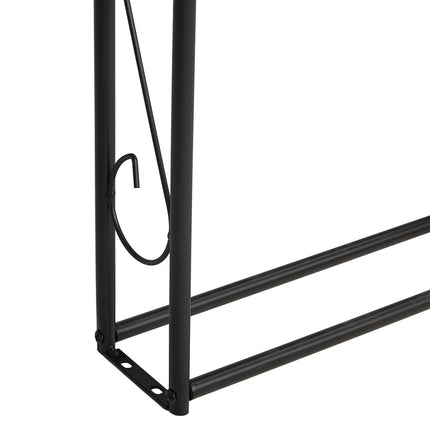 Arc de grădină din metal negru - Spalier cu pergola semi-formată