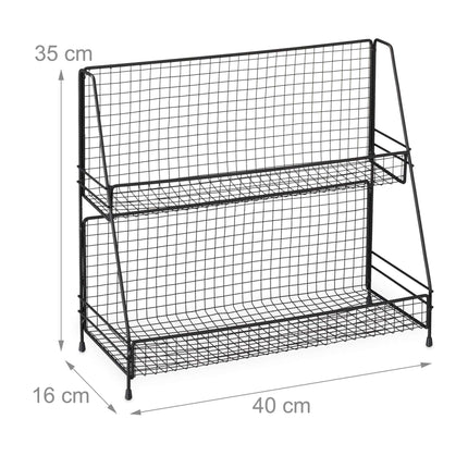 Raft pentru condimente din metal negru