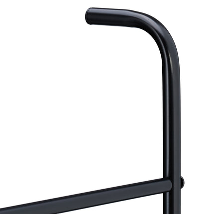 Suport pentru prosoape din metal negru, 6 trepte