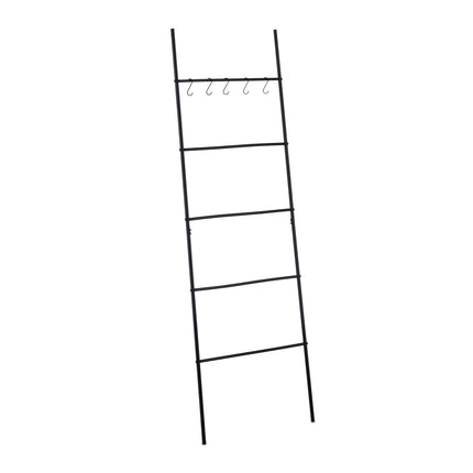 Suport pentru prosoape din metal negru cu 5 trepte