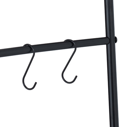 Suport pentru prosoape din metal negru cu 5 trepte