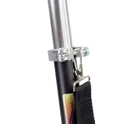 Trotinet negru din PU, roți de 205 mm, design pliabil