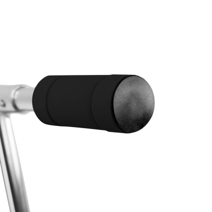 Trotinet negru din PU, roți de 205 mm, design pliabil