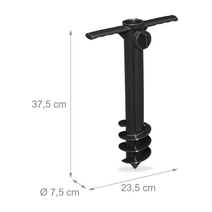 Suport negru pentru umbrelă de soare