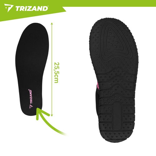 Pantofi de apă negri și roz, mărimea 38, talpă antiderapantă de 5 mm