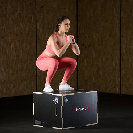 Cutie pliometrică neagră pentru exerciții pentru piept
