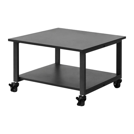 Suport negru pentru imprimantă cu roți – cu două niveluri, 50x50 cm