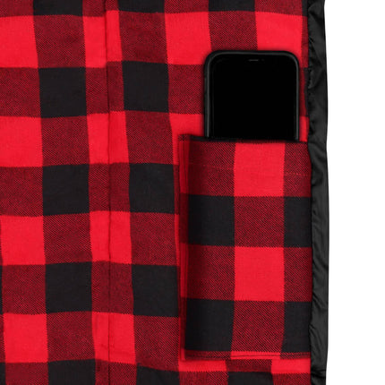 Sac de dormit negru-roșu, compact, ușor