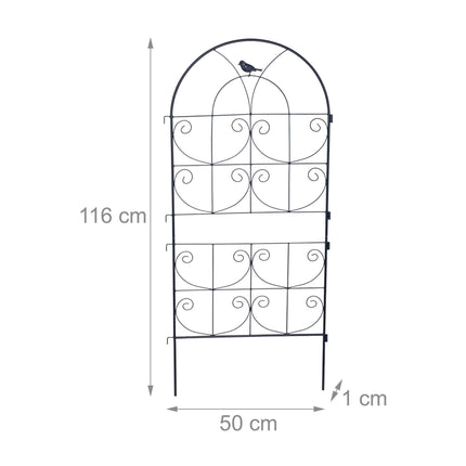 Set de spalier din oțel negru pentru plante cățărătoare