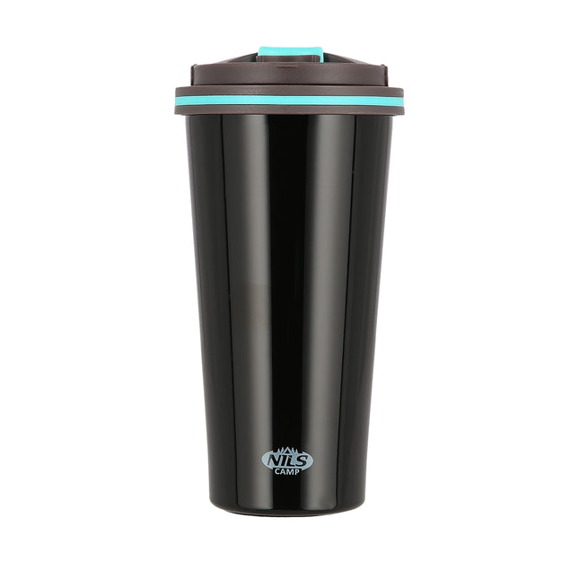 Cupă termică neagră, 18 oz, oțel inoxidabil izolat