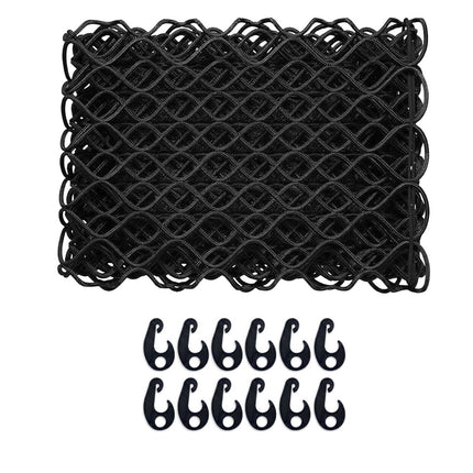 Plasă de remorcă neagră, 1,5 x 2,7 m, plastic PP durabil