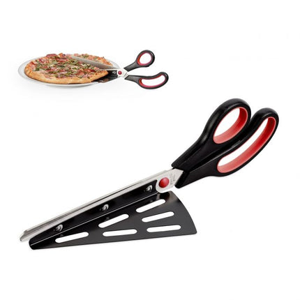 Tăiător de pizza negru și roșu cu dispozitiv de ridicare