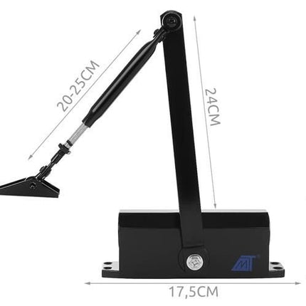 Black door closer 40-60 kg