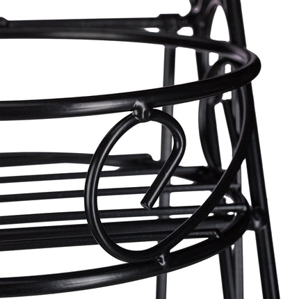 Piedestal de flori negre din metal