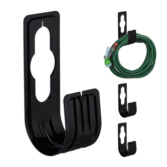Suport pentru furtun negru set de 4