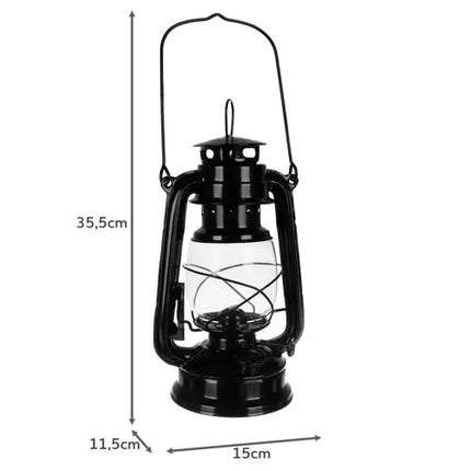 Lampa cu ulei neagra 24cm