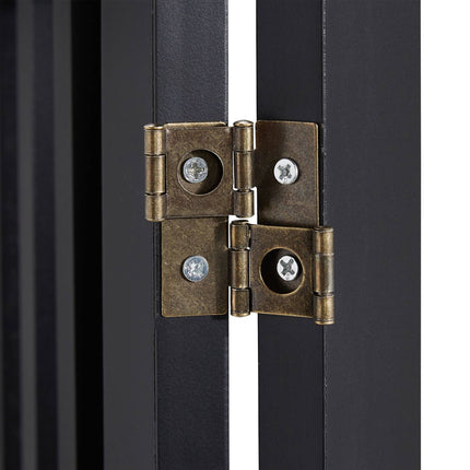 Black security gate with door 92 cm