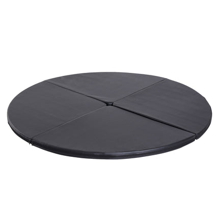 Covoraș de dans, covoraș de protecție Ø 150 cm, covoraș de 5 cm grosime, covoraș de siguranță pliabil, covoraș de fitness portabil, covoraș de siguranță care absorb șocuri, gimnastică, yoga, negru