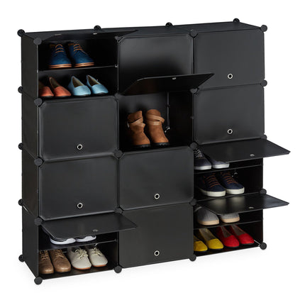 Pantofi negru cu 24 de compartimente