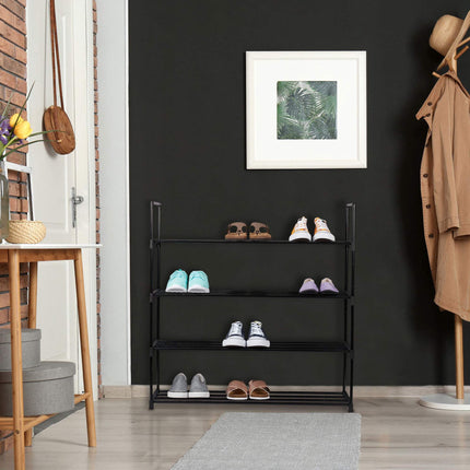 Raft negru pentru pantofi