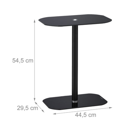 Black side table Glass