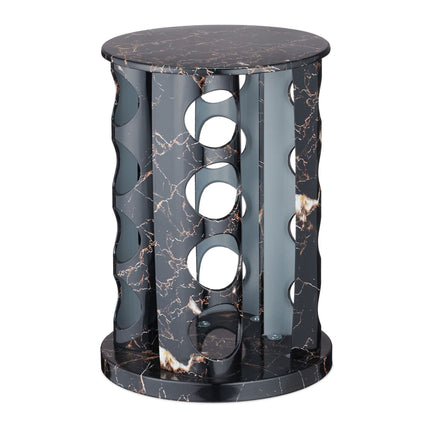 Carusel de condimente negre cu design din marmură
