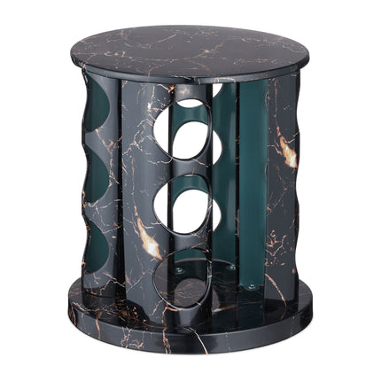Black spice carousel in marble design