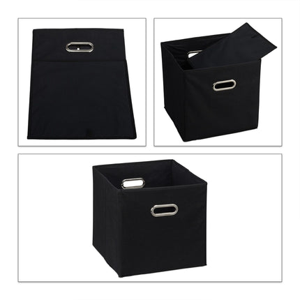 Cutie de depozitare neagra in set de 2