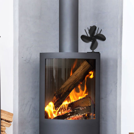 Ventilator aragaz negru fara curent electric